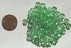 100 2x6mm Transparent Light Green Rondelle Beads